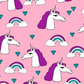 unicorn // unicorns pink and purple girls rainbow sweet little girls pastel purple