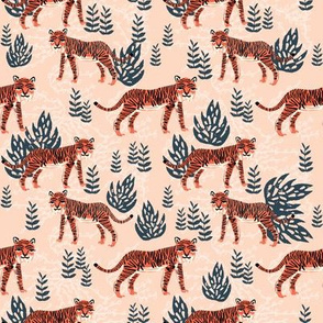 safari tiger // blush coral tropical blush kids 