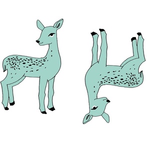 deer // two deer plush plushie cut and sew mint cute deer