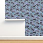 Sweet Elephants in Soft Purple and Grey