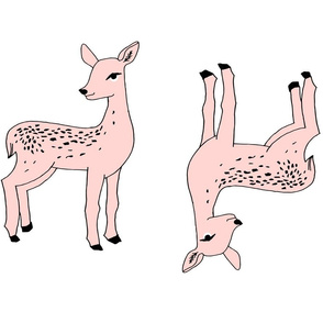 fawn // deer plush pink pastel girls sweet nursery cut and sew plushie toys