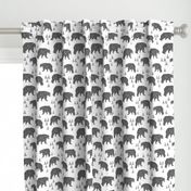 geo bear // charcoal light grey bear triangles geometric kids boys nursery