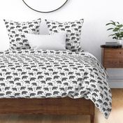 geo bear // charcoal light grey bear triangles geometric kids boys nursery