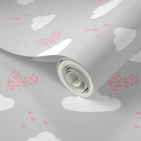 Love is in the Air in Blush Pink and Dove Gray