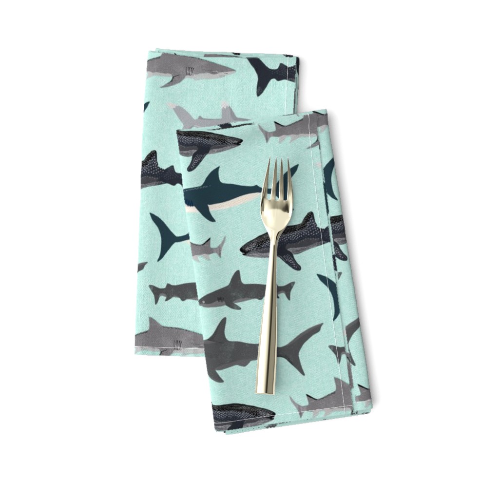 shark // sharks mint fish ocean sea nautical kids mint shark week