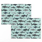 shark // sharks mint fish ocean sea nautical kids mint shark week