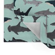 shark // sharks mint fish ocean sea nautical kids mint shark week