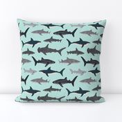 shark // sharks mint fish ocean sea nautical kids mint shark week