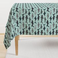 shark // sharks mint fish ocean sea nautical kids mint shark week