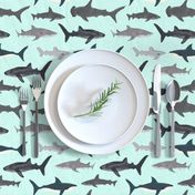 shark // sharks mint fish ocean sea nautical kids mint shark week