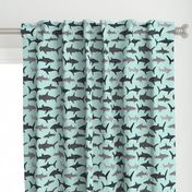 shark // sharks mint fish ocean sea nautical kids mint shark week