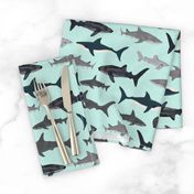 shark // sharks mint fish ocean sea nautical kids mint shark week