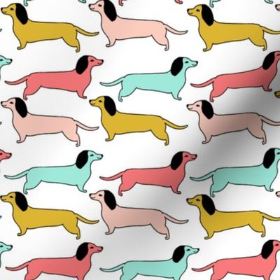 dachshunds // dogs dog pet puppy dachshund fabric dog sweet dog design girls