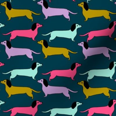 dachshund // dog pet fabric dogs cute bright fabrics