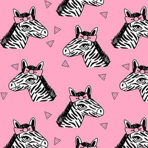 zebra // bow sweet girly girls zebra with bow pink