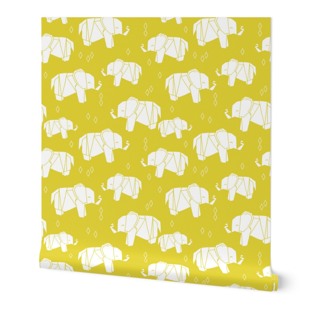 Origami Elephant - Yellow