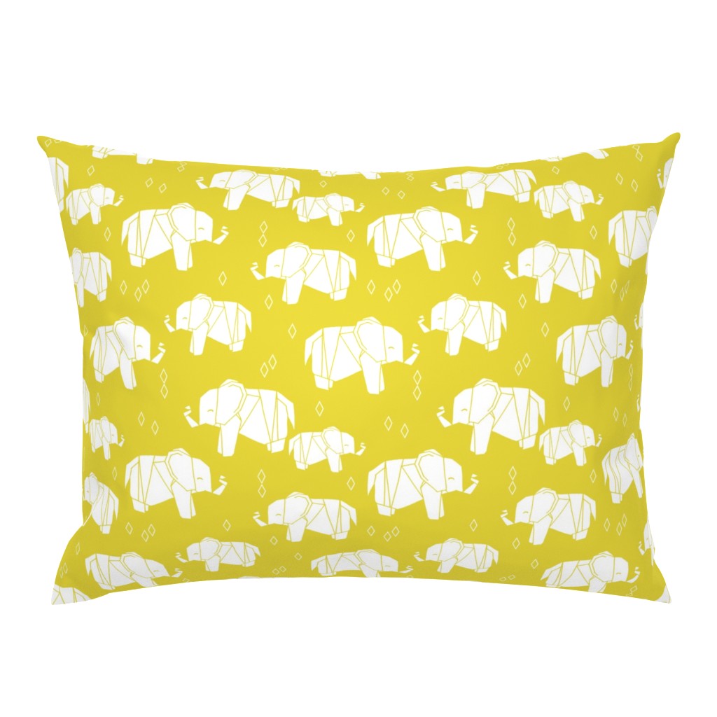 Origami Elephant - Yellow