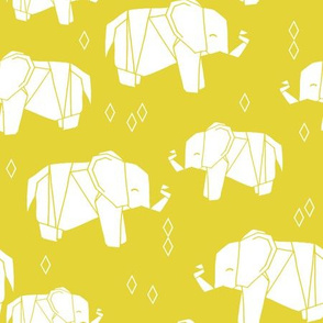 Origami Elephant - Yellow