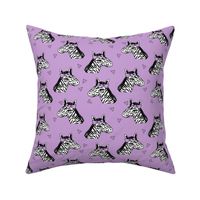 zebra // bow girls zebra with bow cute little girls pastel purple zoo safari animal print