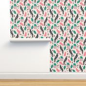 toucan // tropical birds tropical tropics birds toucans pineapple palm print