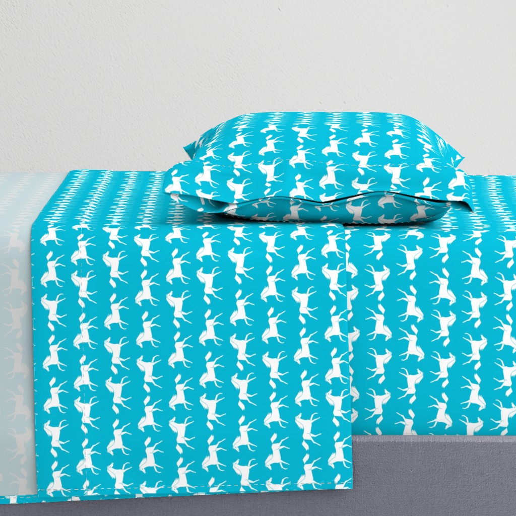 horses // turquoise kids girls horse pony cute girls room fabric