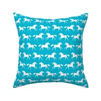 horses // turquoise kids girls horse pony cute girls room fabric