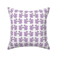 squirrels fabric // squirrels pastel purple lilac 