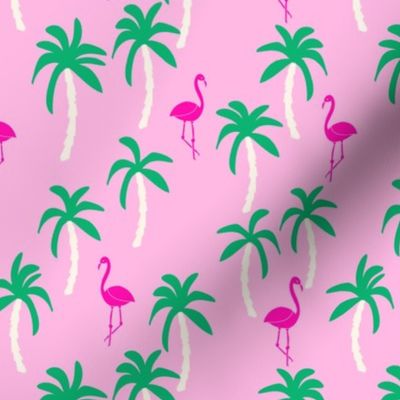 palm trees // palms palm print tropical pink flamingo kids summer exotic