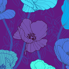 Poppy Jewels Sapphire Purple Large Scale