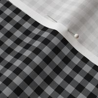 black and grey gingham, 1/4" squares 