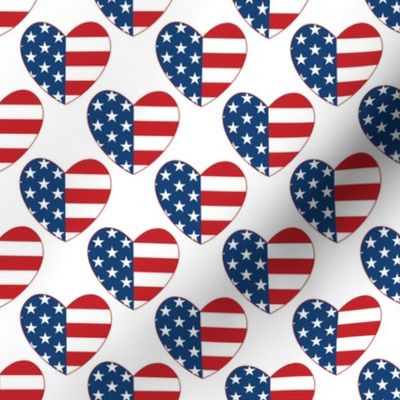 American Flag Hearts