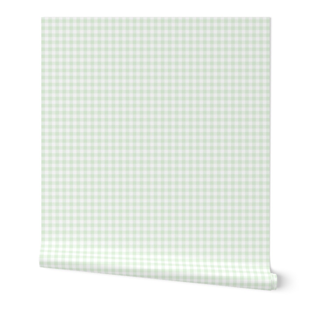cucumber and white gingham, 1/4" squares 