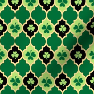 Quatrefoil Irish Shamrocks