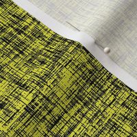 Black on acid yellow, mid-century linen-weave LARGE by Su_G_©SuSchaefer