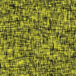 Black on acid yellow, mid-century linen-weave LARGE by Su_G_©SuSchaefer