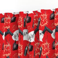 Comic Deadpool-inspired pattern