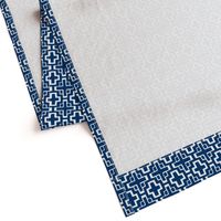 mosaic pool tile in nautical navy/white