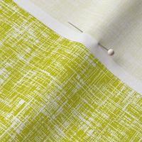 White on acid yellow, mid-century linen-weave LARGE by Su_G_©SuSchaefer