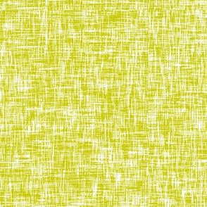 White on acid yellow, mid-century linen-weave LARGE by Su_G_©SuSchaefer