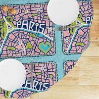 J'adore Paris Tea Towel - Map Eiffel Tower