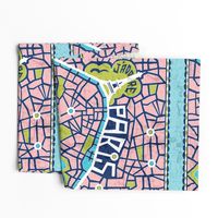 J'adore Paris Tea Towel - Map Eiffel Tower