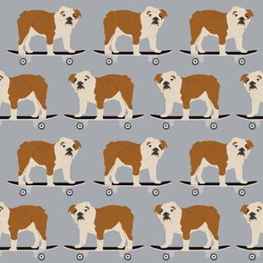 english bulldog skateboard boys kids baby nursery trendy grey bulldog dog pet pets puppy 