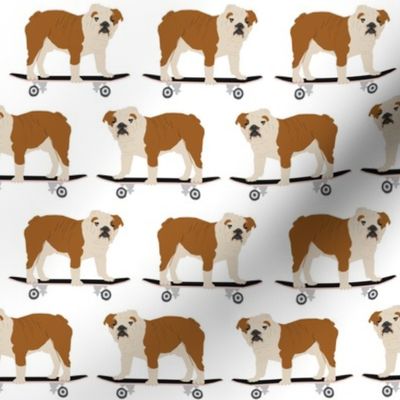 english bulldog skateboard kids funny white nursery boys baby kids dog pet dog dogs skateboards