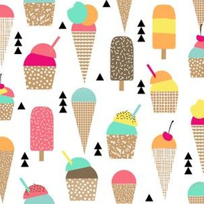 ice cream summer triangles tropical ice creams sweets kids food sweet tropical ice cream cone