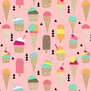 ice creams sweet pastel ice cream cone summer kids pastel pink bright 
