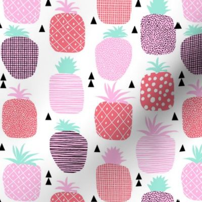 pineapples pink tropical pastel girly summer food