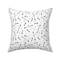 geometric indian summer arrows trendy gender neutral illustration black and white mint