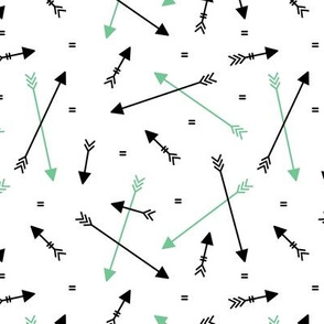 geometric indian summer arrows trendy gender neutral illustration black and white mint