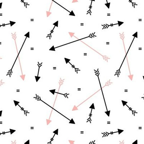 geometric indian summer arrows trendy gender neutral illustration black and white pink