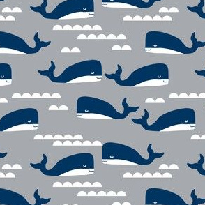 whale whales grey blue kids boys summer ocean nautical